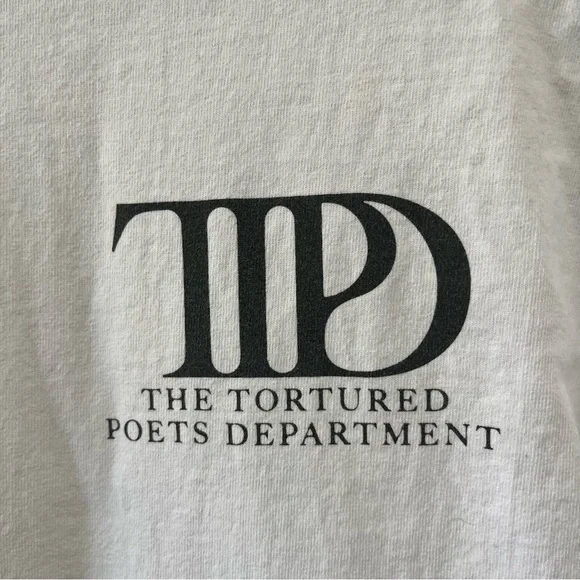 Taylor Swift T Shirt Women’s Medium Tortured Poets Department Graphic Tee - Picture 3 of 6
